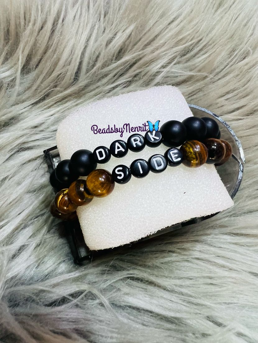 'Dark Side' bracelet pair