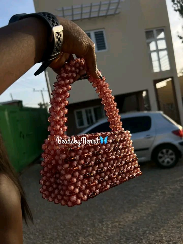 Rose quartz shoulder bag
